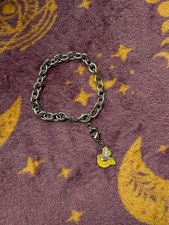 Disney Princess Rapunzel Charm Bracelet Silver Tone Claps Clip Chain