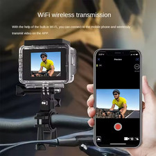 5K Action Camera Dual Screen WiFi EIS 170  Wide Angle Waterproof Case Sports Cam
