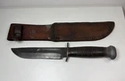 Vintage WWII/ WW2 PAL RH-36 US Military Combat Fighting Knife w/Leather Sheath
