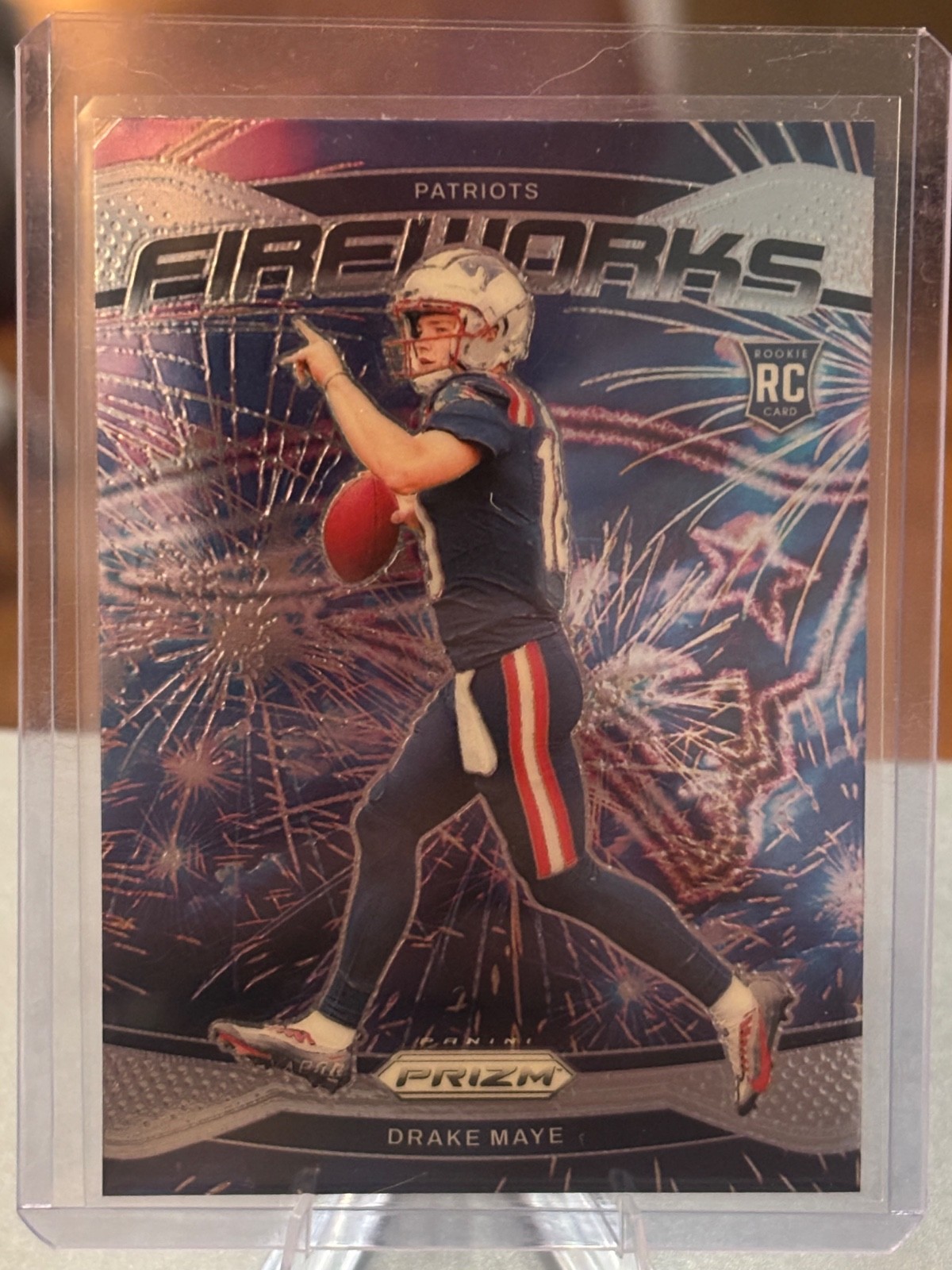 2024 Panini Prizm - Fireworks Drake Maye #22 (RC)
