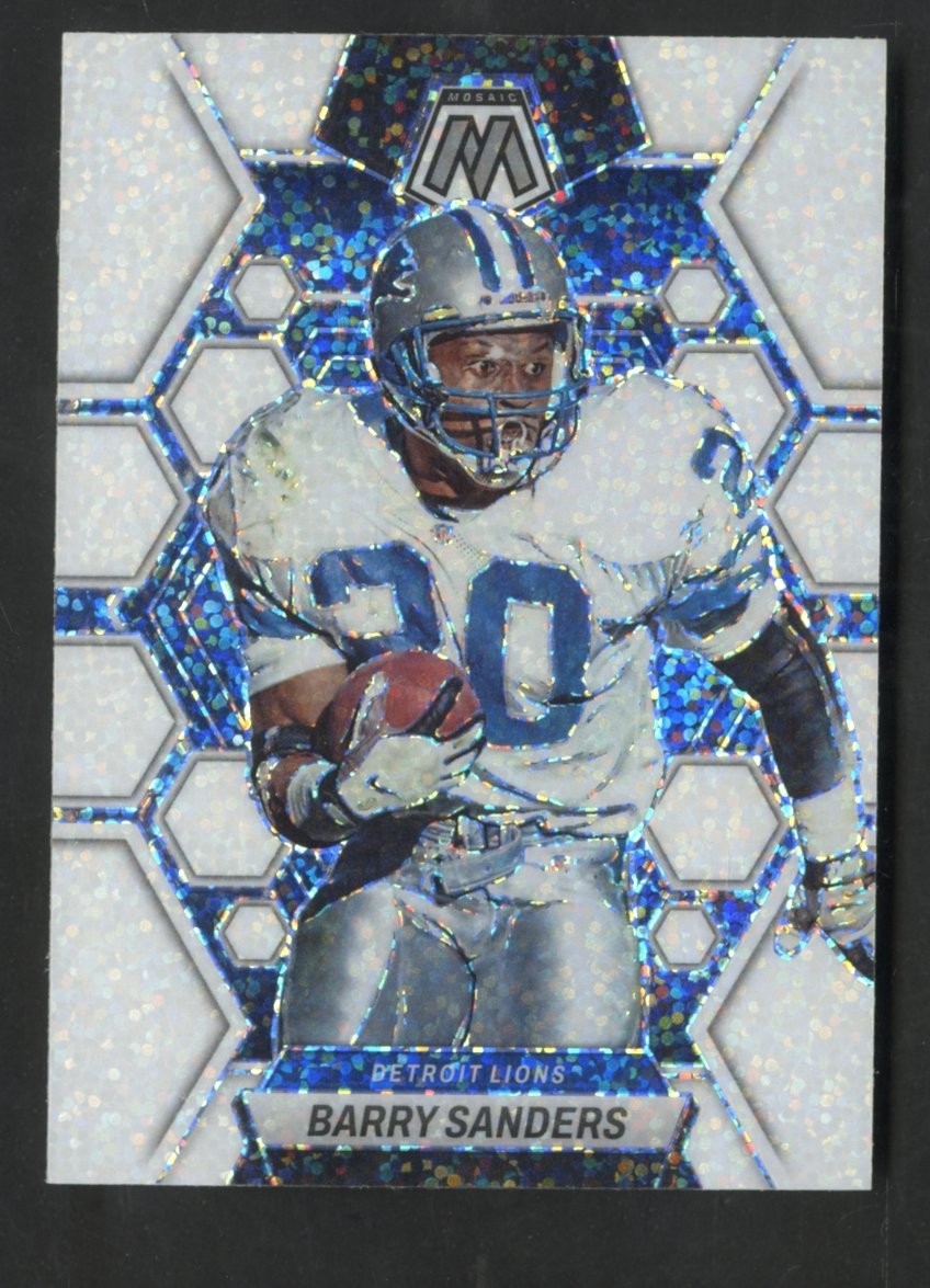 2023 Mosaic Barry Sanders White Sparkle Prizm SSP #190 HOF