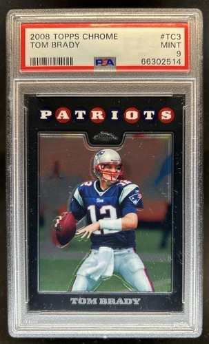 2008 Topps Chrome Tom Brady #TC3 Patriots PSA 9