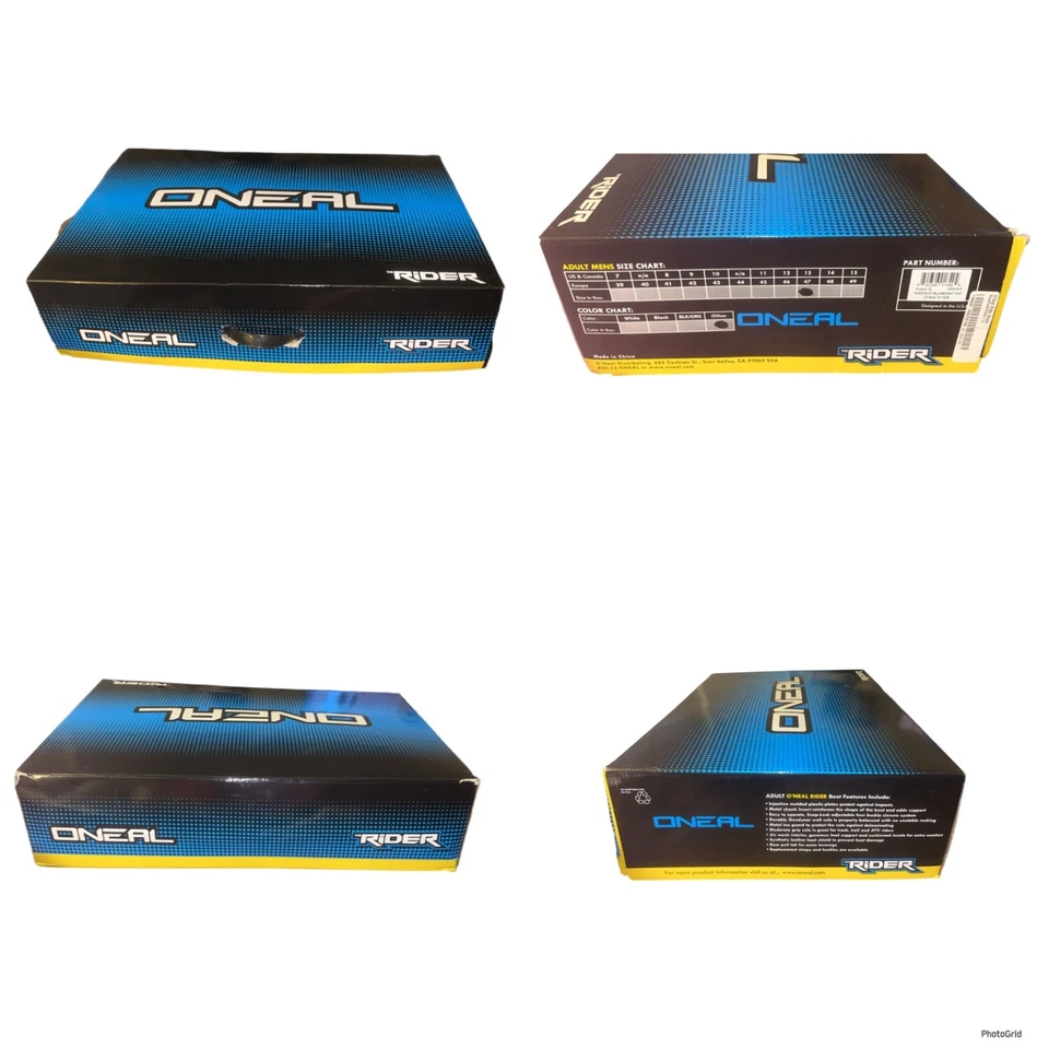 🔥O'Neal Rider MX Motocross Motocross Para Hombres EE. UU. 13 Rojo Blanco Azul Suela Goodyear Caja Foto 3 de 4