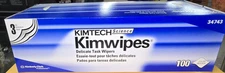 Lot of 2 Kimtech Science Kimwipes Delicate Task Wipers, 119 Wipes Per Box