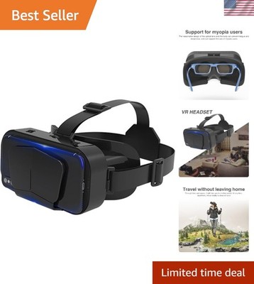 VR Headset 3D VR Glasses Universal Virtual Reality Goggles Support 360°Panora...
