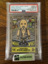 2025 TOPPS WWE X BAPE STEVE AUSTIN BABY MILO GOLD CAMO 1/1 #BMA-6 PSA 10