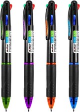 4 Pack Multicolor Ballpoint Pens 4-In-1 0.7Mm Colored Retractable Ballpoint Gift