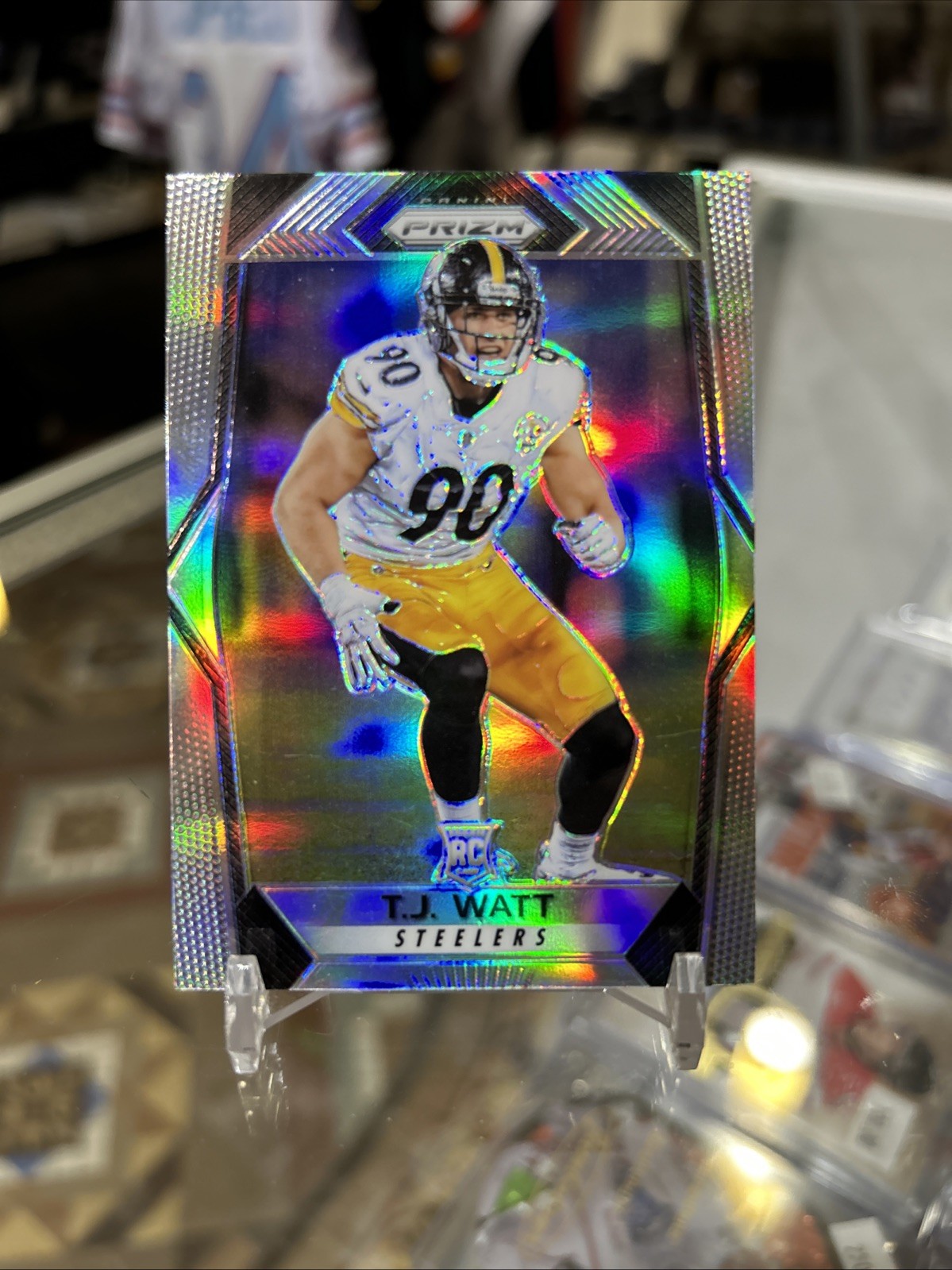 2017 Panini Prizm #216 T.J. Watt Rookie Card RC Silver Prizms Parallel SP!!!