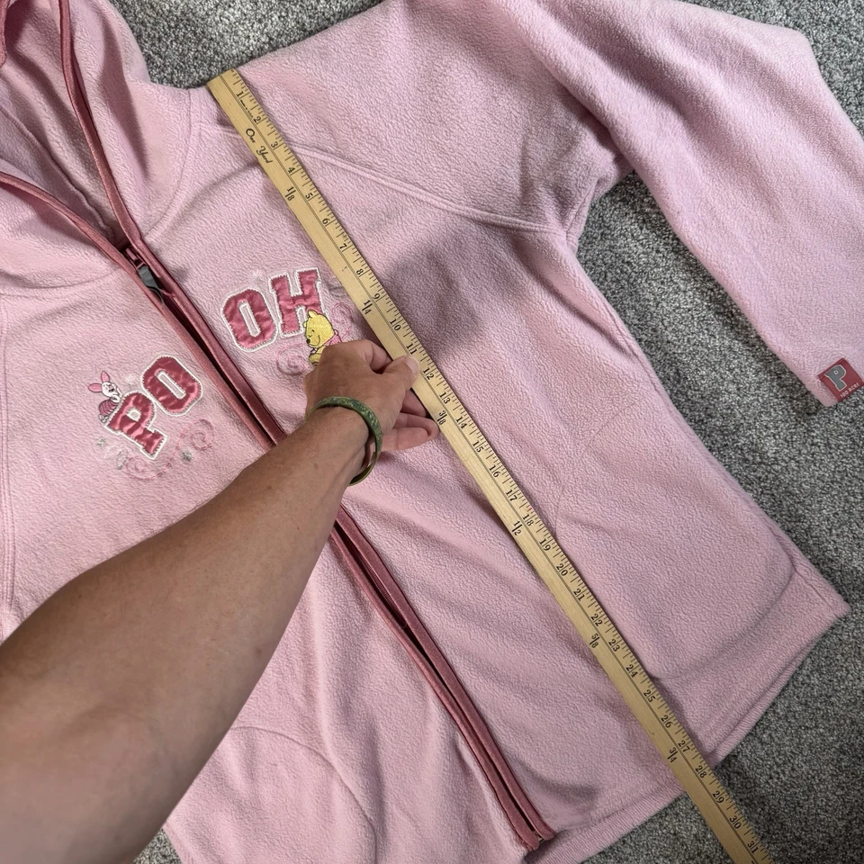 Disney Винни-Пух полный молнии флис толстовка с капюшоном XL поросенок ретро Y2K Kawaii уютный - Изображение 2 из 4