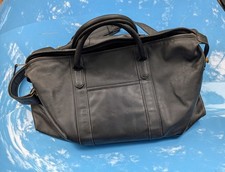 Coach Leather Voyage Cabin Duffel Bag Weekender Travel Carry On Black