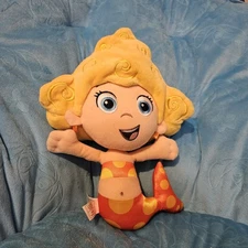 Bubble Guppies Deema Orange Mermaid Blonde Hair Plush Nickelodeon Universe 