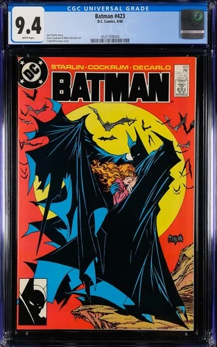 Batman #423 (1987) CGC Universal Grade 9.4 Mcfarlane cover art