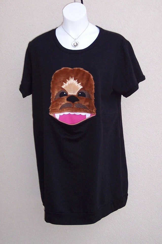 Star Wars Wookie Chewbacca nightgown plus size 2x 3x fits 1x sleep lounge POCKET - Image 2 of 4