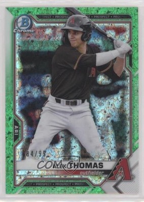 2021 Bowman Chrome Prospects Green Mini-Diamond Refractor 84/99 Alek Thomas 0c2