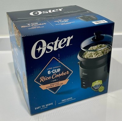 Brand New OSTER Large Capacity 6-CUP RICE COOKER Nonstick CERAMIC COATING