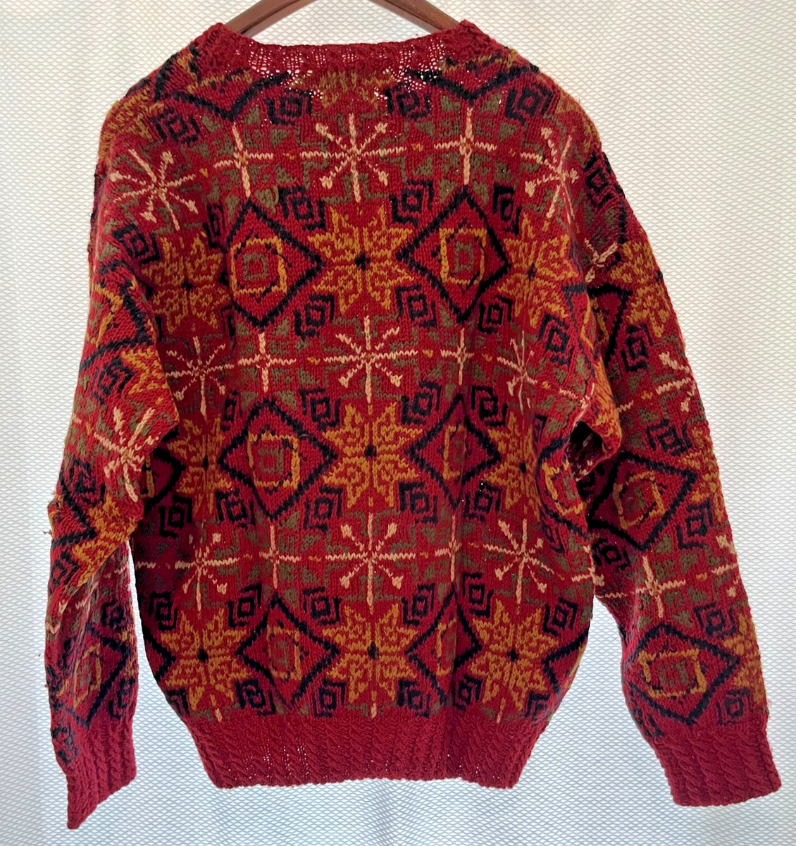 Vintage Paul Stuart Multicolor Men's Wool Sweater Size L Made in
