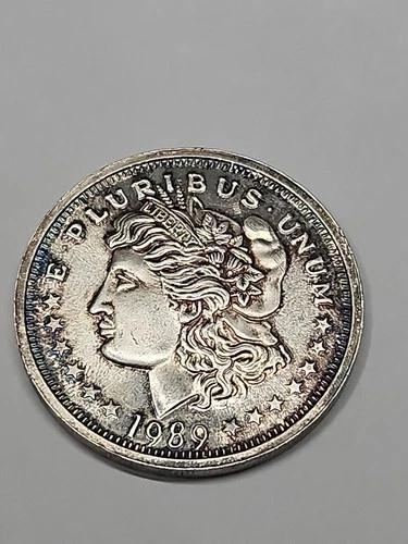 1989 Morgan Dollar Design One Troy 1 oz .999 Fine Silver Round $1 Trade Unit