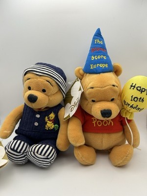 Winnie Puuh Kinderzimmer & 10. Geburtstag Europa Disney Store mit Etikett Plüsch Paar  