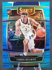 2021-22 Panini Select Basketball Chris Duarte RC Blue 093/299 Concourse No. 41