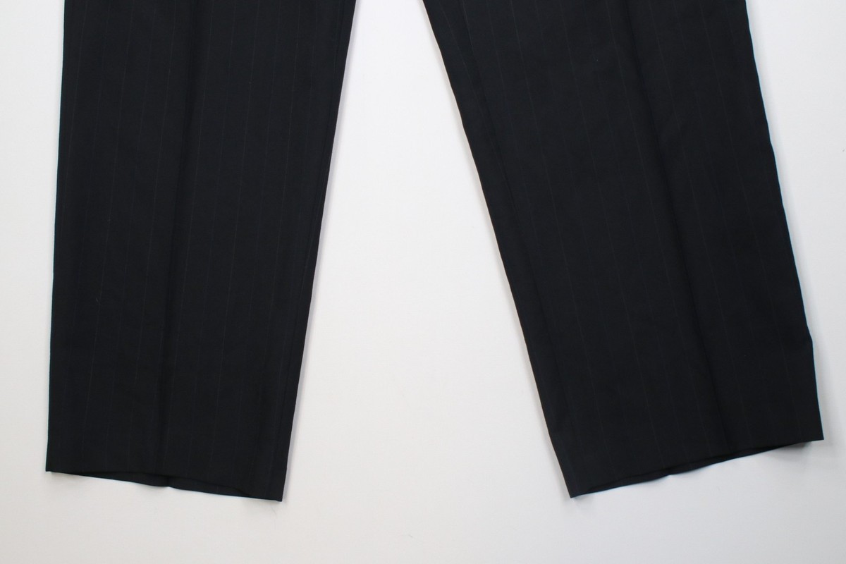 Vintage 90s Streetwear Mens 42x32 Pinstriped Knit Wide Leg Chino