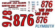 86 or 87 Buck or Buddy Baker Martin Guy Motors 1/64th HO Scale Decals