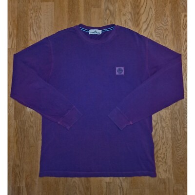 Stone Island Purple Long Sleeve Tshirt UK