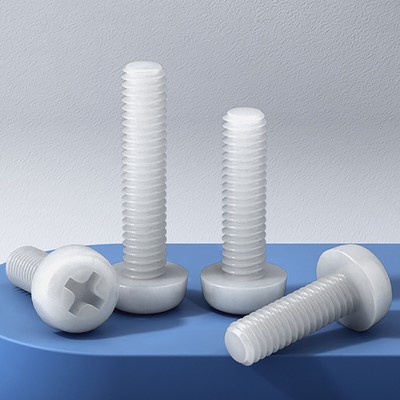 M2 M2.5 M3 M4 M5 M6 M8 White Nylon Phillips Pan Head Round Screws Bolts DIN 7985