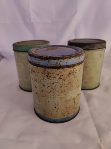 3 X Old Vintage Cadburys Tins 14cm Tall
