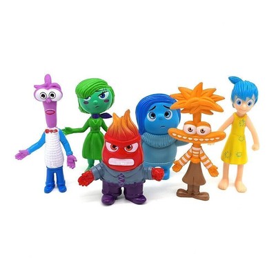 6x Inside Out Joy Riley Anxiety Sadness Cartoon Figuren Spielzeug Kuchen Topper