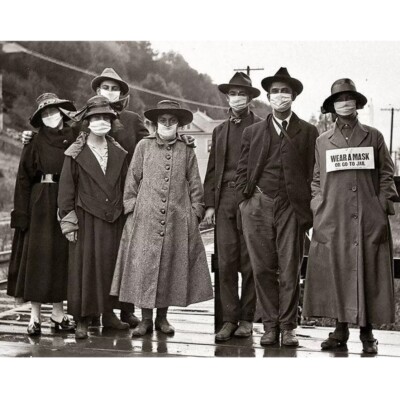 1918 SPANISCHE GRIPPE PANDEMIE in Kalifornien Historische Pandemie Bild Foto 4x6