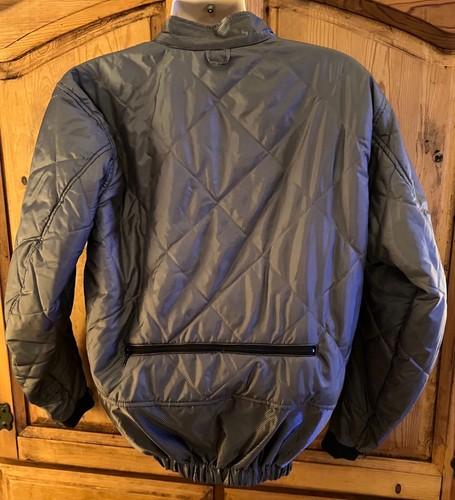 BELSTAFF Gray Quilted Reflective Bomber Biker Jacket Thermolite Fleece Size S - Picture 6 of 10