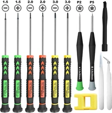 Screwdriver Set, 12 Pcs Small Screwdriver Set with Flathead Phillips Pentalobe S