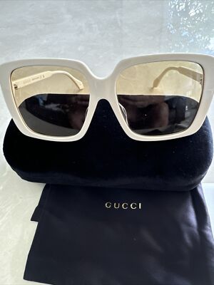 New GUCCI GG0567SAN 006 58 16 145 L Ivory Sunglasses. | eBay display picture 2