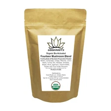 Fourteen Mushroom Blend Powder Organic USA grown mix of 14 mushrooms - 8 ounces
