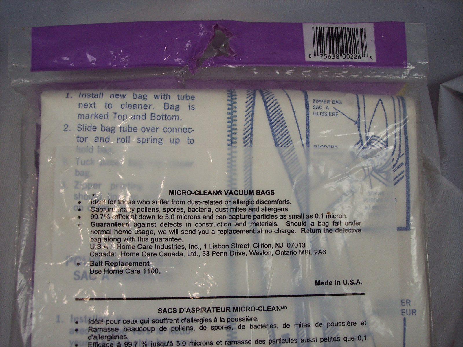 5 Eureka Upright Style F & G Vacuum Cleaner Vac Bags 3 Genuine 2 Home