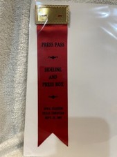 SUPER RARE Iowa Hawkeyes vs. Texas Christian 1967 Sideline Press Box Pass Ribbon