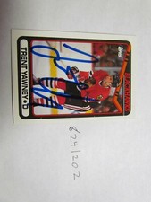 1990 1991 Topps Trent Yawney Signed Hockey Card