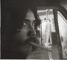 Car Guy CIGARETTE Man FOUND PHOTOGRAPH Black And White ORIGINAL 410 46 ZZ