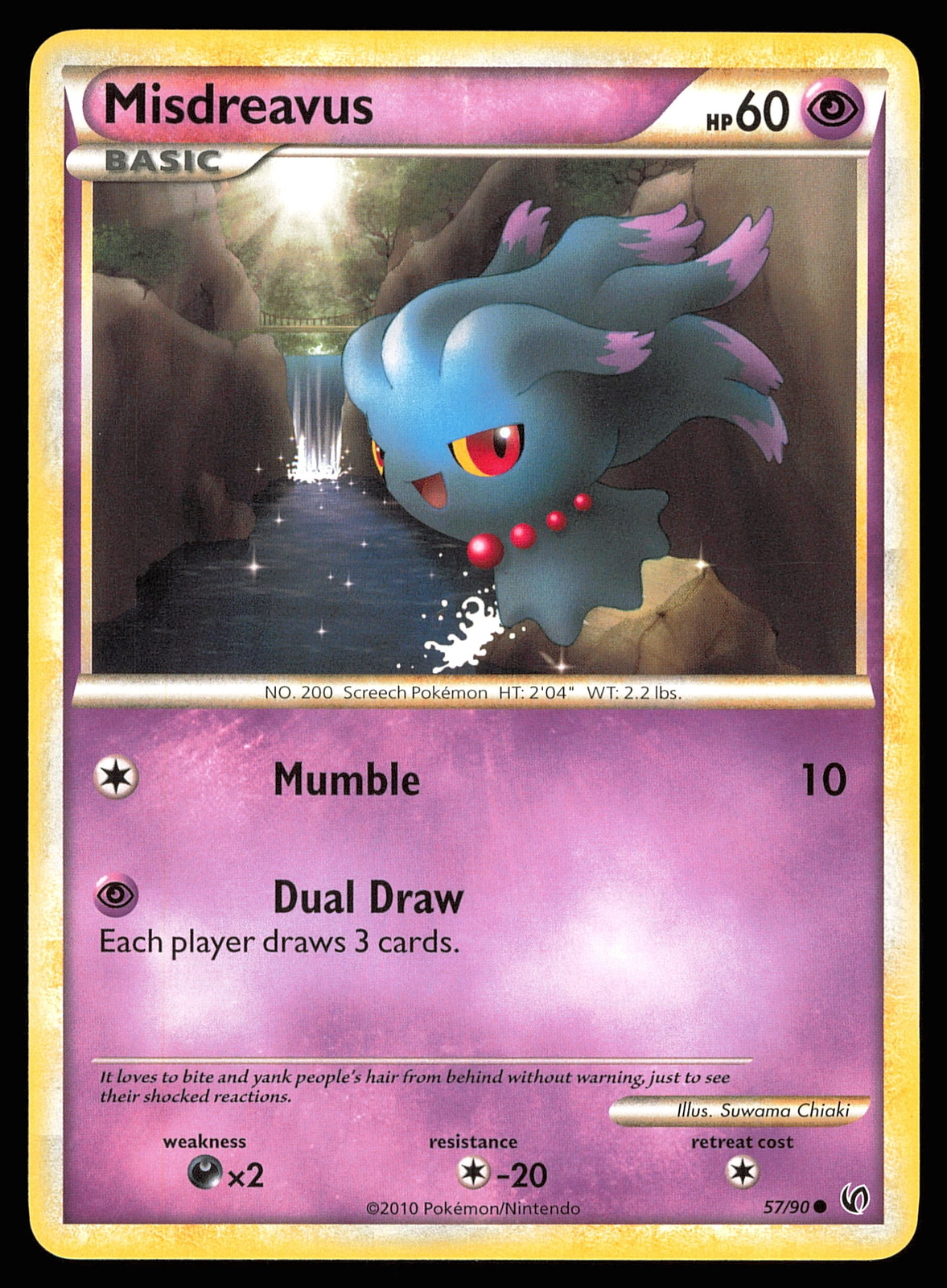Misdreavus 57/90 | LP | HS—Undaunted | Pokemon TCG - VINTAGE 2010