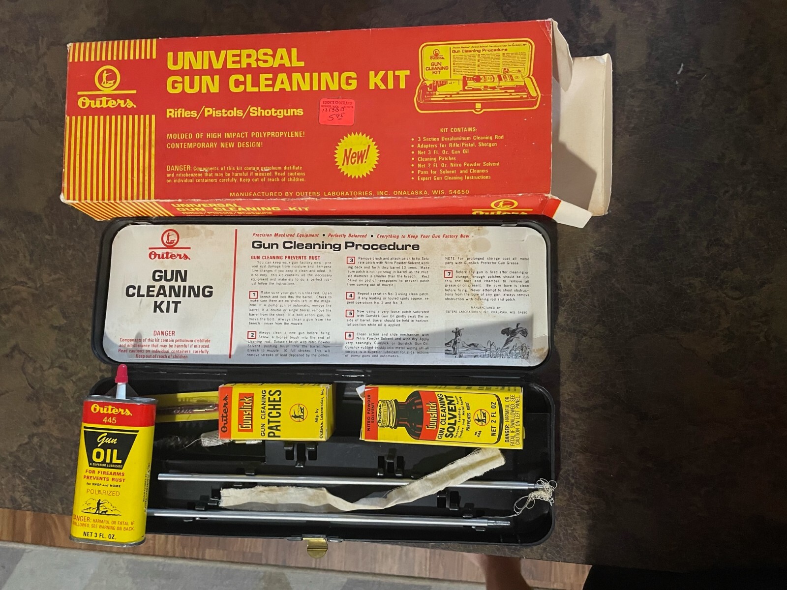 VINTAGE OUTERS GUN KIT .30 CAL. INDIVIDUAL UNIVERSAL GUN CLEANING KIT