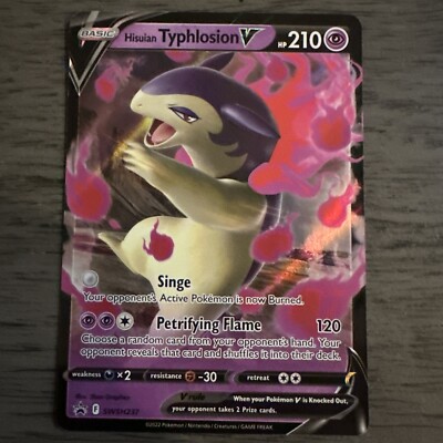 Pokémon Hisuian Typhlosion V SWSH Black Star Promo Card SWSH237 - TCG