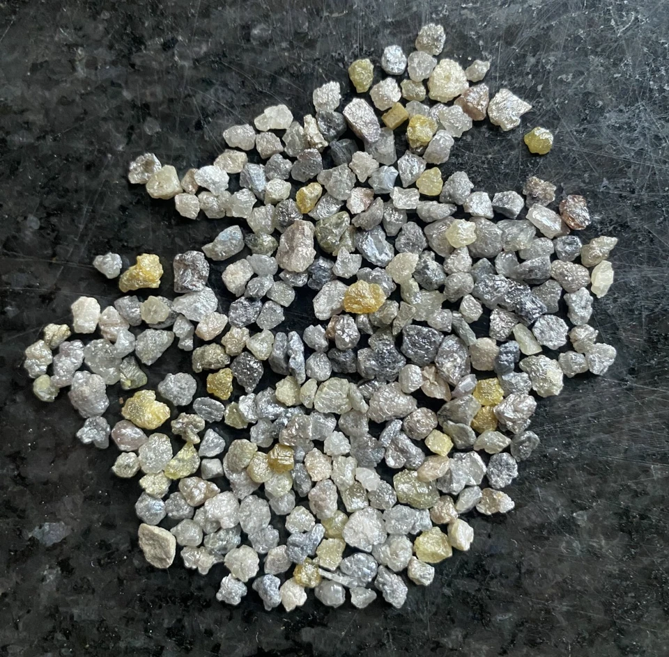 Natural Loose Rough 10  Pcs Mix color Uncut 2.50 Carat Raw Rough Diamond Lot - Image 2 of 4