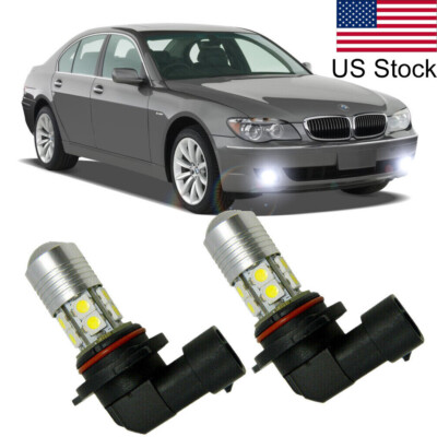2x White 9005 9006 LED Fog Light Bulbs For BMW 320i 325Ci 545i 530i 740i 750Li