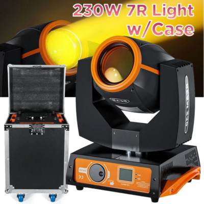 230W 7R Moving Head Light RGBW Gobo Beam Stage Spot Lighting DJ Disco Bar W/Case