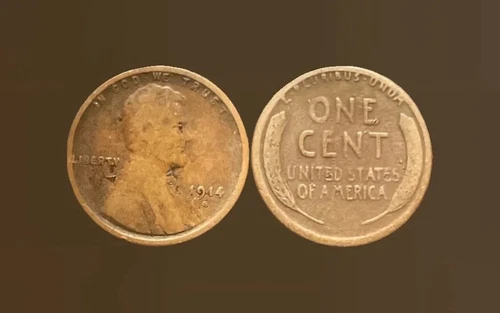 1914 S Lincoln Wheat Cent Penny in VG Very Good Condition