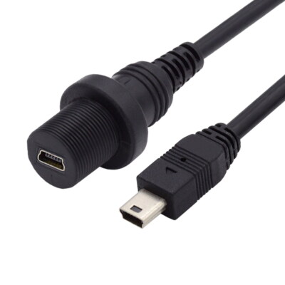 Chenyang 1m Waterproof Dustproof 480Mbps Mini USB2.0 5Pin Male to Female Cable