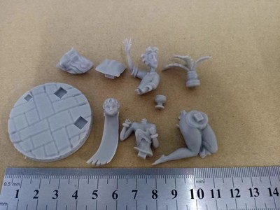 Chel and Friend Resin Figures Model Kit 1/24 Scale 75mm Unpainted Unassembled