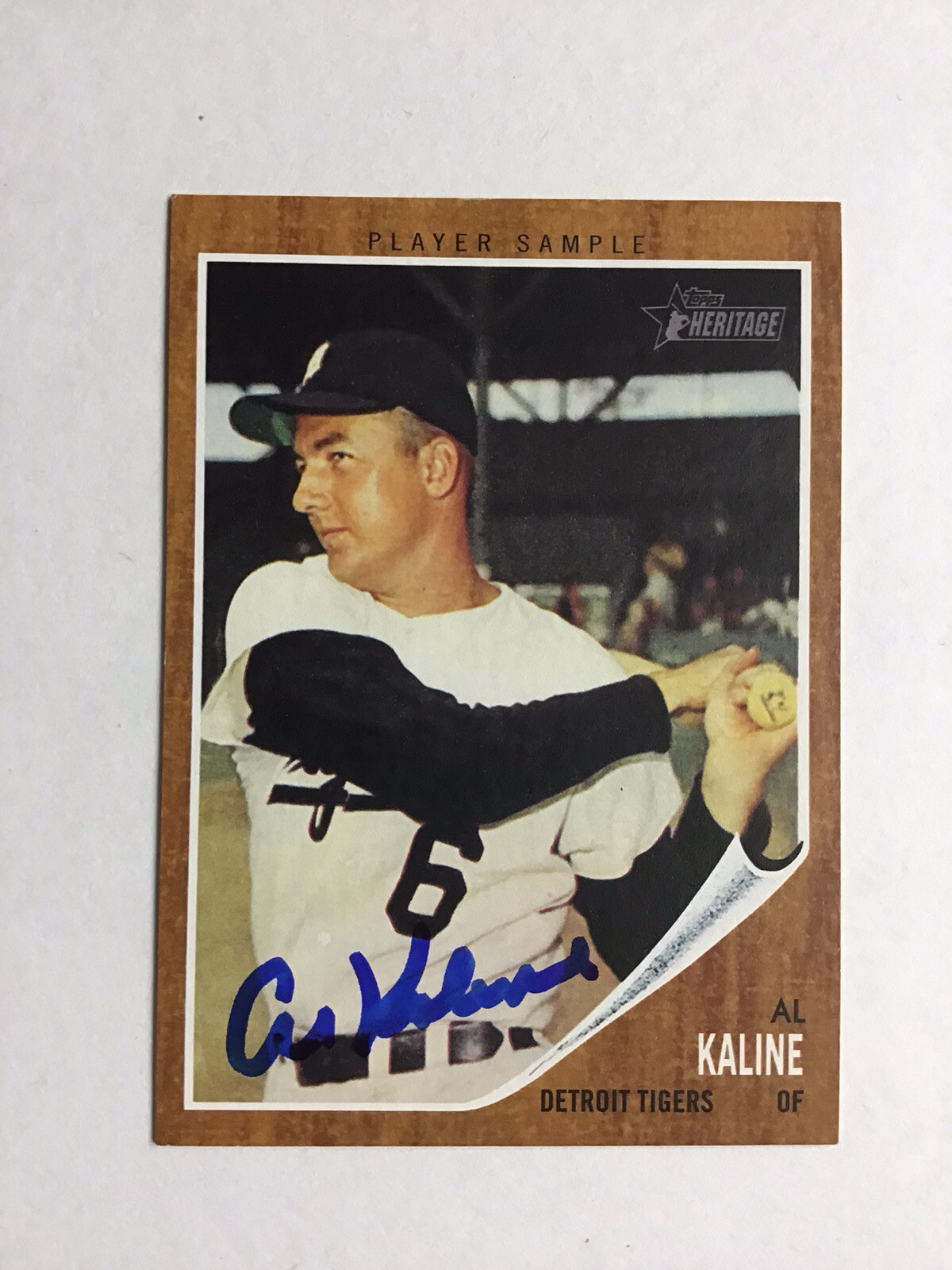 Al Kaline 2011 Topps Heritage Real one Autograph “UNCIRCULATED” ~Players Sample