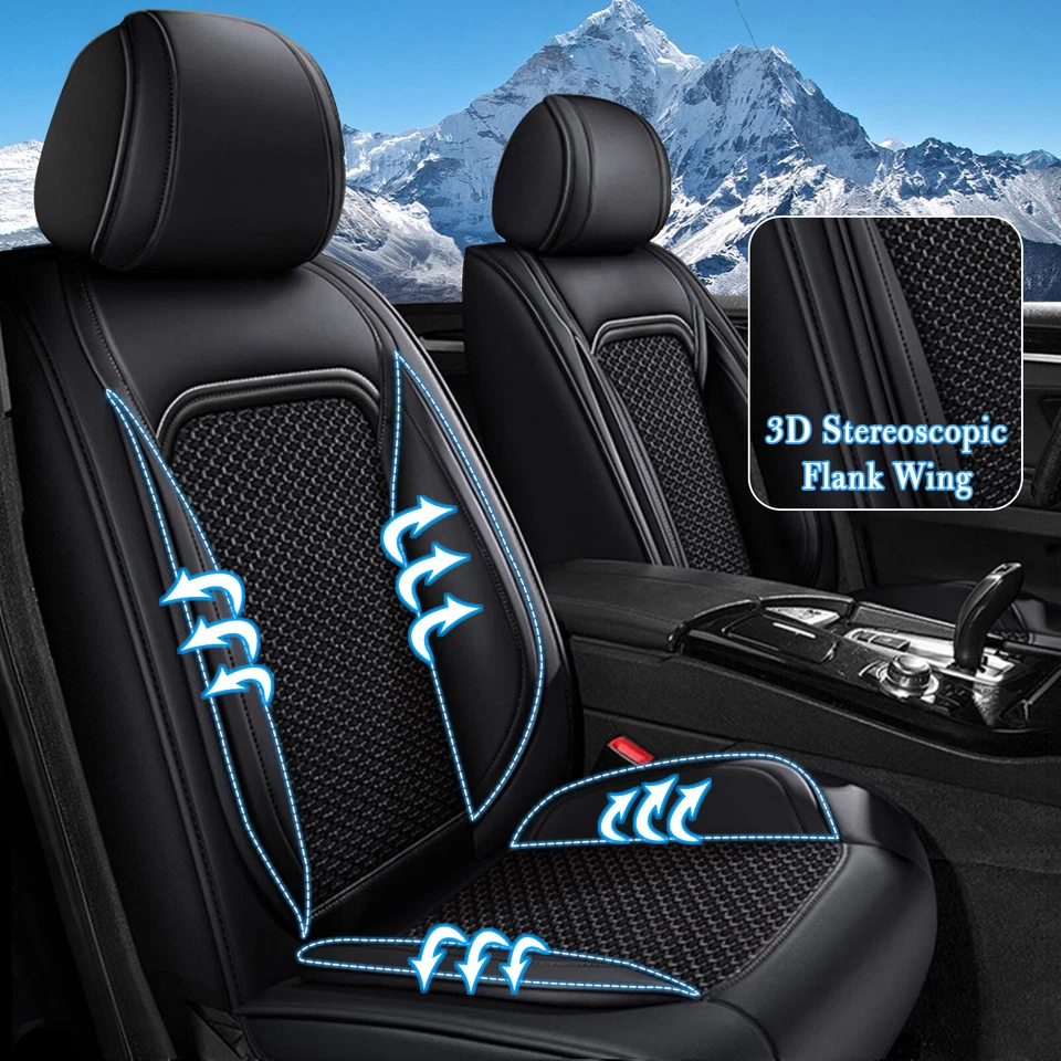 For Mitsubishi Outlander 2007-2023 Car Seat Cover Full Set Pu Leather Front Rear Foto 3 de 4