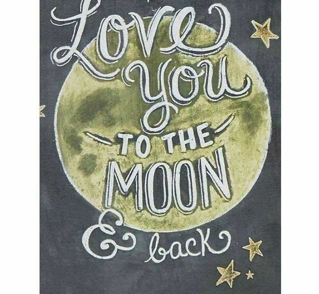 Diamond Painting Moon Letters Design 3D Full Square Drill Embroidery